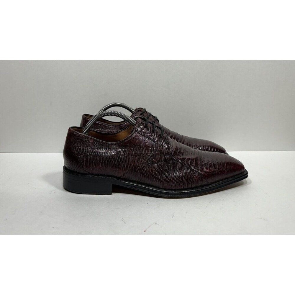 Cactoberia Gasesuan‎ Genuine Tejus Lizard Red Derby Shoes Men’s Size 9.5 US